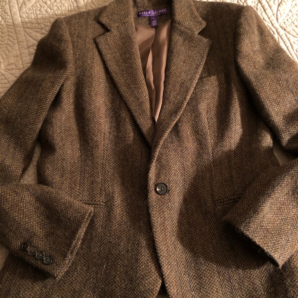 Womens wool herring bone jacket